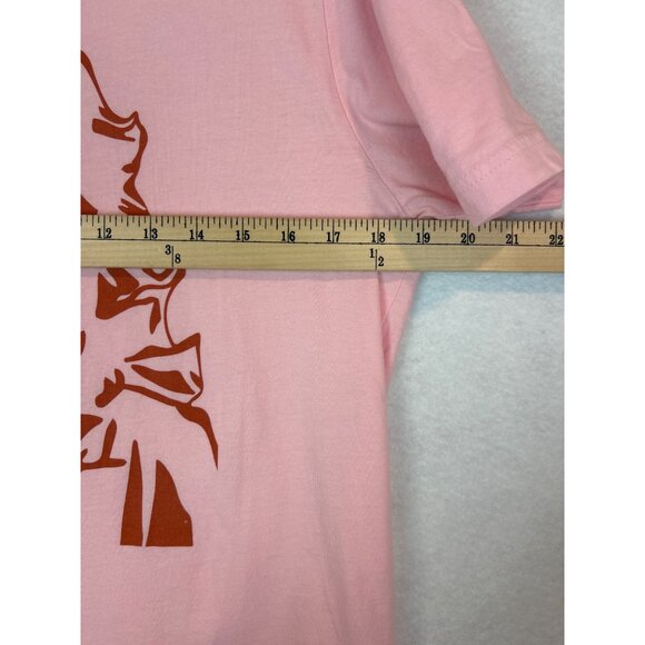 Dolly Parton Graphic Tee Womens M Pink Cotton Crewneck Short Sleeve Canvas + Bel - Picture 7 of 11